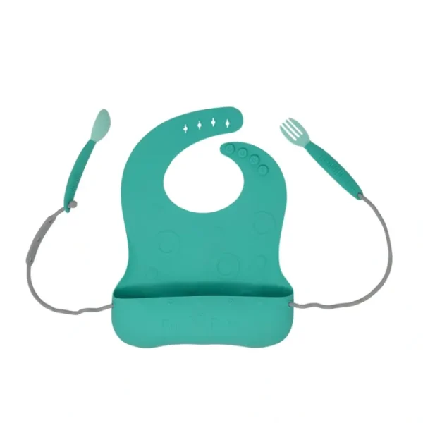 Stop-drop Travel Bib+ Utensils - CaringForTots - Professional Baby and Children's Products | Caring for Growth, Caring for Every Moment* Baby & Toddler