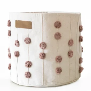 Storage Basket Pompom Pecan - CaringForTots - Professional Baby and Children's Products | Caring for Growth, Caring for Every Moment* Storage Basket