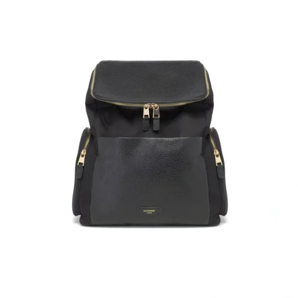 Storksak Alyssa Changing Backpack - Black + Gold - CaringForTots - Professional Baby and Children's Products | Caring for Growth, Caring for Every Moment* Changing Bags