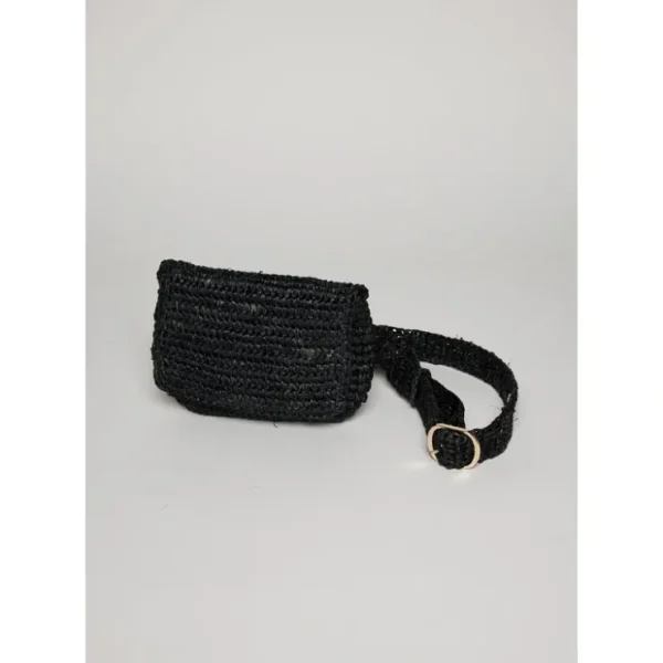 Straw Belt Bag- Black - CaringForTots - Professional Baby and Children's Products | Caring for Growth, Caring for Every Moment* Beach Bag