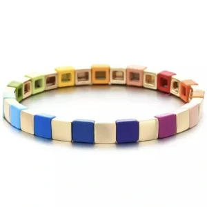 Stretchy Tile Multi-Color Bracelet - CaringForTots - Professional Baby and Children's Products | Caring for Growth, Caring for Every Moment* Bracelet