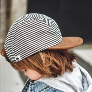 Stripe 5 Panel Trucker Hat - CaringForTots - Professional Baby and Children's Products | Caring for Growth, Caring for Every Moment* Clothing