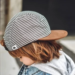 Clothing | Stripe 5 Panel Trucker Hat - CaringForTots - Professional Baby and Children's Products | Caring for Growth, Caring for Every Moment