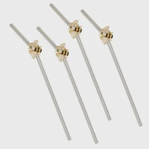 Stripey Bee Metal Straws - CaringForTots - Professional Baby and Children's Products | Caring for Growth, Caring for Every Moment* Metal Straw