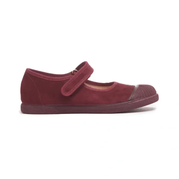 Suede Mary Jane Captoe Sneakers In Burgundy - CaringForTots - Professional Baby and Children's Products | Caring for Growth, Caring for Every Moment* Mary Janes