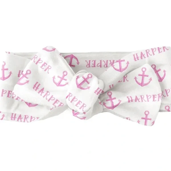Sugar + Maple Personalized Bow | Anchor - CaringForTots - Professional Baby and Children's Products | Caring for Growth, Caring for Every Moment* Personalized Textiles