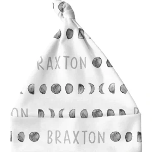 Sugar + Maple Personalized Knotted Baby Hat | Moon Phases - CaringForTots - Professional Baby and Children's Products | Caring for Growth, Caring for Every Moment* Personalized Textiles