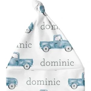 Sugar + Maple Personalized Knotted Baby Hat | Trucks - CaringForTots - Professional Baby and Children's Products | Caring for Growth, Caring for Every Moment* Personalized Textiles