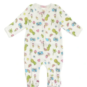 Summer Doodle Footie - CaringForTots - Professional Baby and Children's Products | Caring for Growth, Caring for Every Moment* Clothing