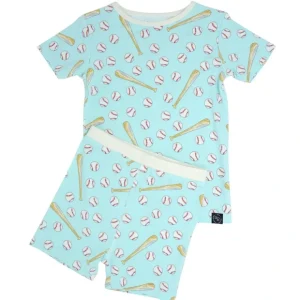 Summer Pj - Little Slugger Aqua - CaringForTots - Professional Baby and Children's Products | Caring for Growth, Caring for Every Moment* Pajamas - Short Set