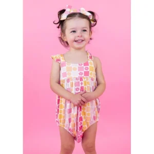 Summer Sunset Checkers Dream Bubble Romper - CaringForTots - Professional Baby and Children's Products | Caring for Growth, Caring for Every Moment* Rompers - Bubble