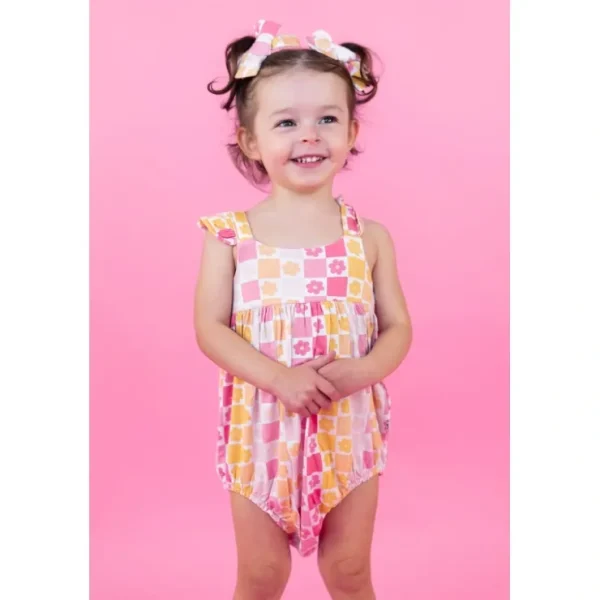 Summer Sunset Checkers Dream Bubble Romper - CaringForTots - Professional Baby and Children's Products | Caring for Growth, Caring for Every Moment* Rompers - Bubble