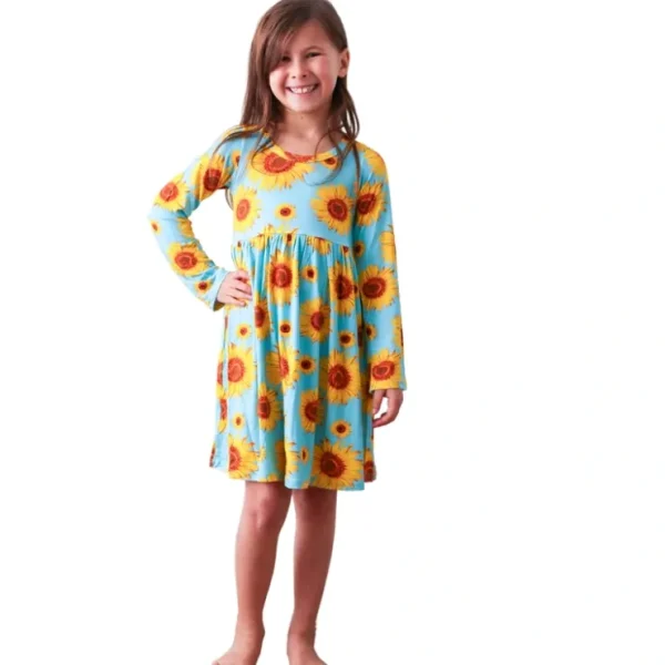 Sunflower Skye Dress - CaringForTots - Professional Baby and Children's Products | Caring for Growth, Caring for Every Moment* Dresses - Long Sleeve