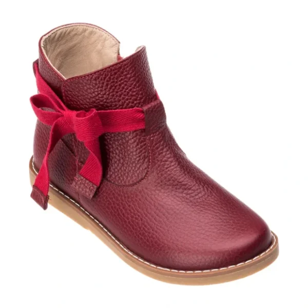 Sunny Bootie With Bow Red - CaringForTots - Professional Baby and Children's Products | Caring for Growth, Caring for Every Moment* Boots