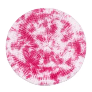 Sunset Pink Tie Dye Beret - CaringForTots - Professional Baby and Children's Products | Caring for Growth, Caring for Every Moment* Hat