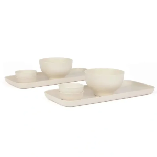 Sushi Set For 2 - Off White - CaringForTots - Professional Baby and Children's Products | Caring for Growth, Caring for Every Moment* Dinnerware Sets