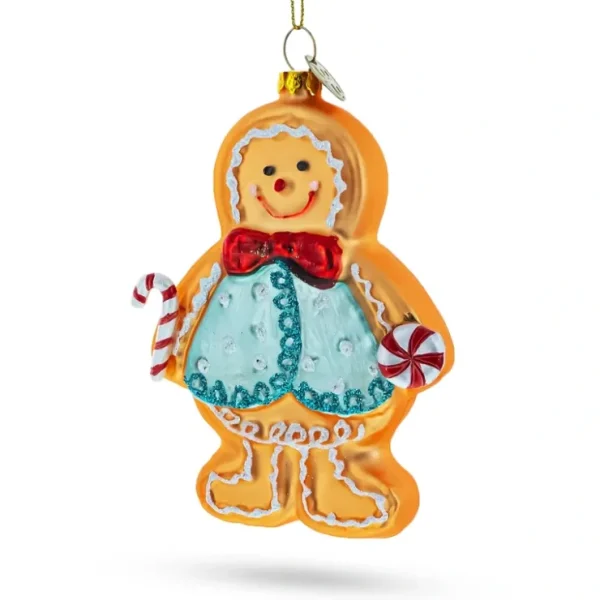 Sweet Gingerbread Man - Blown Glass Christmas Ornament - CaringForTots - Professional Baby and Children's Products | Caring for Growth, Caring for Every Moment* Ornaments