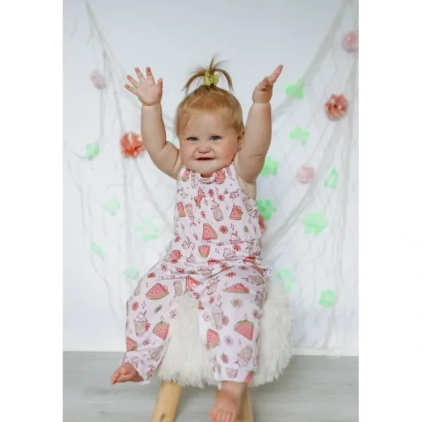 Sweet Summertime Dream Smocked Jumpsuit - CaringForTots - Professional Baby and Children's Products | Caring for Growth, Caring for Every Moment* Jumpsuits