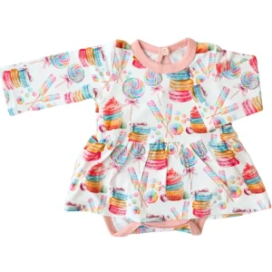 Sweet Treats Bodysuit Dress - CaringForTots - Professional Baby and Children's Products | Caring for Growth, Caring for Every Moment* Dresses - Long Sleeve