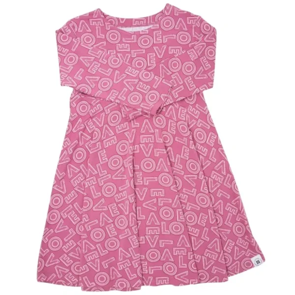Swirly Girl Dress - All You Need Is Love French Rose - CaringForTots - Professional Baby and Children's Products | Caring for Growth, Caring for Every Moment* Dresses - Long Sleeve