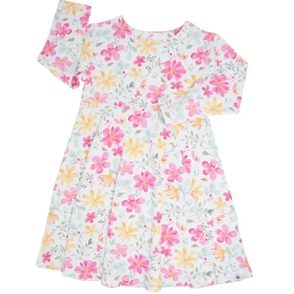 Swirly Girl Dress - Marin - CaringForTots - Professional Baby and Children's Products | Caring for Growth, Caring for Every Moment* Dresses - Long Sleeve