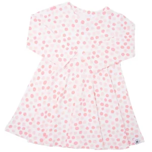 Swirly Girl Dress Long Sleeve - Polka Dot Pink - CaringForTots - Professional Baby and Children's Products | Caring for Growth, Caring for Every Moment* Dresses - Long Sleeve