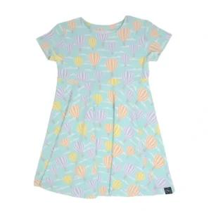Swirly Girl Short Sleeve Dress - Hot Air Balloons - CaringForTots - Professional Baby and Children's Products | Caring for Growth, Caring for Every Moment* Dresses - Short Sleeve