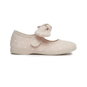 Swiss-dot Bow Mary Janes In Camel - CaringForTots - Professional Baby and Children's Products | Caring for Growth, Caring for Every Moment* Mary Janes