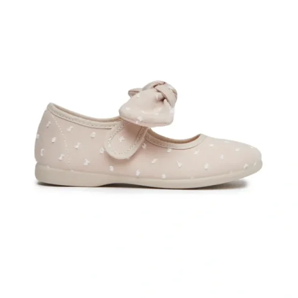 Swiss-dot Bow Mary Janes In Camel - CaringForTots - Professional Baby and Children's Products | Caring for Growth, Caring for Every Moment* Mary Janes