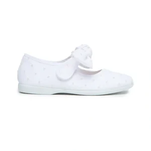 Swiss-dot Bow Mary Janes In White - CaringForTots - Professional Baby and Children's Products | Caring for Growth, Caring for Every Moment* Mary Janes