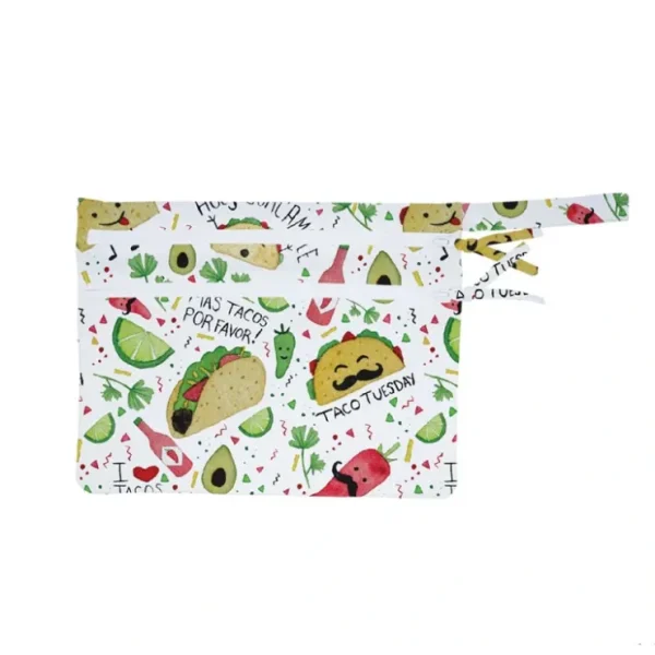 Taco Party - Waterproof Wet Bag (for Mealtime, On-the-go, And More!) - CaringForTots - Professional Baby and Children's Products | Caring for Growth, Caring for Every Moment* All Products