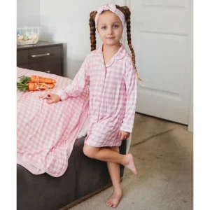 Taffy Pink Gingham Girl's Dream Gown - CaringForTots - Professional Baby and Children's Products | Caring for Growth, Caring for Every Moment* Girl's Dream Gown