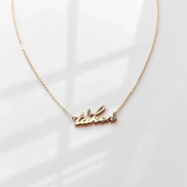 Taken Script Necklace - CaringForTots - Professional Baby and Children's Products | Caring for Growth, Caring for Every Moment* Necklace