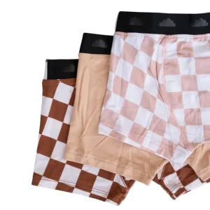 Tan Checkers Dream Boy's Boxer Brief Set - CaringForTots - Professional Baby and Children's Products | Caring for Growth, Caring for Every Moment* Dream Boy's Boxer Brief Set