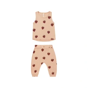 Tank + Slouch Pant Set - Strawberries - CaringForTots - Professional Baby and Children's Products | Caring for Growth, Caring for Every Moment* Clothing