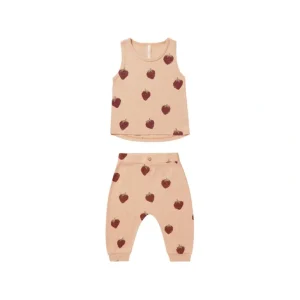 Clothing | Tank + Slouch Pant Set - Strawberries - CaringForTots - Professional Baby and Children's Products | Caring for Growth, Caring for Every Moment