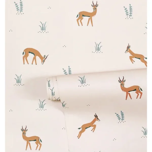 Tanzania - Children's Wallpaper - Gazelle Motif - CaringForTots - Professional Baby and Children's Products | Caring for Growth, Caring for Every Moment* All Products