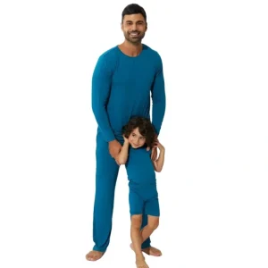 Teal Blue Bamboo Kids Pajama Short Set - CaringForTots - Professional Baby and Children's Products | Caring for Growth, Caring for Every Moment* Pajamas - Short Set