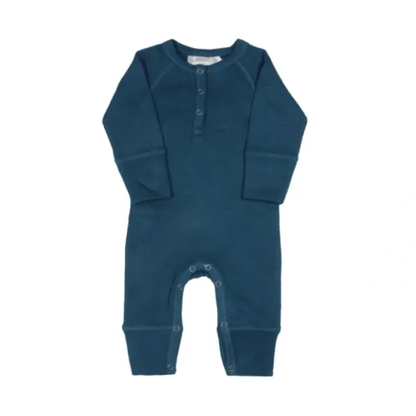Teal Modal Waffle Unionsuit - CaringForTots - Professional Baby and Children's Products | Caring for Growth, Caring for Every Moment* Clothing