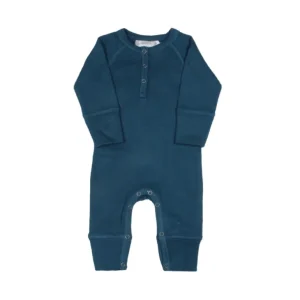 Clothing | Teal Modal Waffle Unionsuit - CaringForTots - Professional Baby and Children's Products | Caring for Growth, Caring for Every Moment
