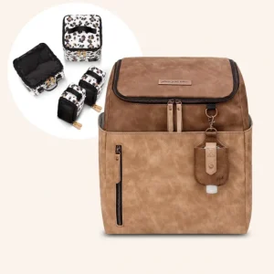 Tempo Backpack in Brioche & Packing Cube Set Bundle - CaringForTots - Professional Baby and Children's Products | Caring for Growth, Caring for Every Moment* -
