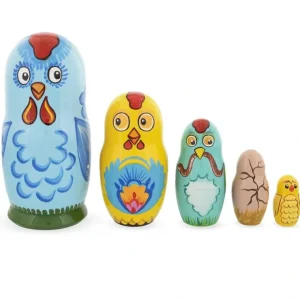 The Chicken Family Wooden Nesting Dolls - CaringForTots - Professional Baby and Children's Products | Caring for Growth, Caring for Every Moment* Animals