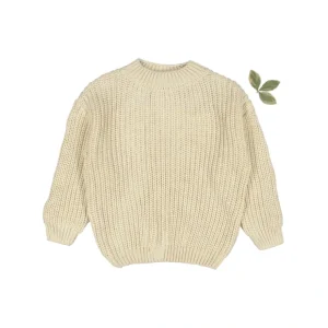 The Chunky Knit Sweater - Bone - CaringForTots - Professional Baby and Children's Products | Caring for Growth, Caring for Every Moment* Sweaters