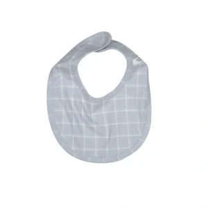The Printed Bib - Blue Grid - CaringForTots - Professional Baby and Children's Products | Caring for Growth, Caring for Every Moment* Bibs