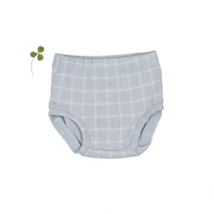 The Printed Bloomer - Blue Grid - CaringForTots - Professional Baby and Children's Products | Caring for Growth, Caring for Every Moment* Bloomer