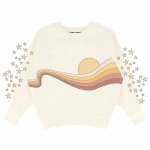 Clothing | Tiny Whales Golden Era Boxy Sweatshirt - CaringForTots - Professional Baby and Children's Products | Caring for Growth, Caring for Every Moment