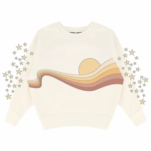 Clothing | Tiny Whales Golden Era Boxy Sweatshirt - CaringForTots - Professional Baby and Children's Products | Caring for Growth, Caring for Every Moment