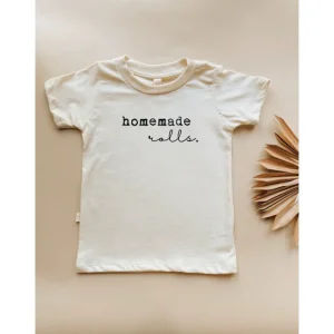 Toddler Homemade Rolls Graphic Tee In Organic Cotton - CaringForTots - Professional Baby and Children's Products | Caring for Growth, Caring for Every Moment* Short Sleeve Tee