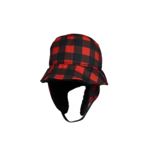 Toddler/kids Winter Bucket Hat - Red Buffalo Check - CaringForTots - Professional Baby and Children's Products | Caring for Growth, Caring for Every Moment* Winter Bucket Hats