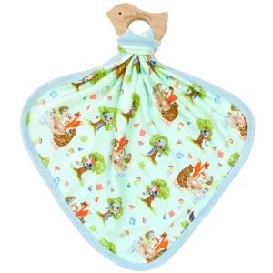 Tree House Party Lovey With Wooden Teether - CaringForTots - Professional Baby and Children's Products | Caring for Growth, Caring for Every Moment* Security Blankets